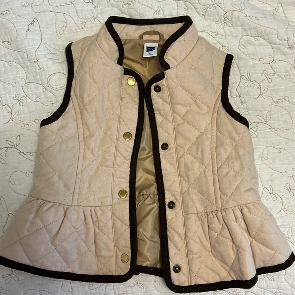 Janie and Jack quilted peplum vest